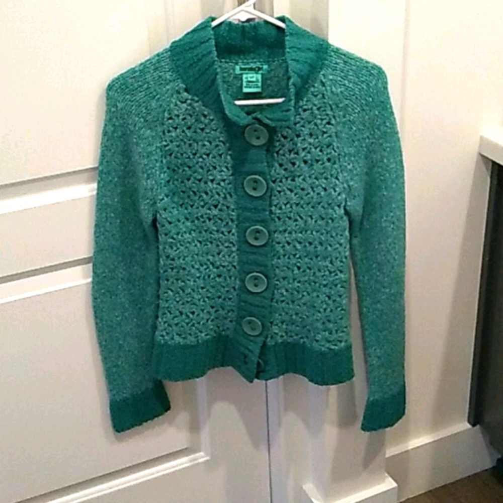 Kenziegirl 15% wool knit button down sweater